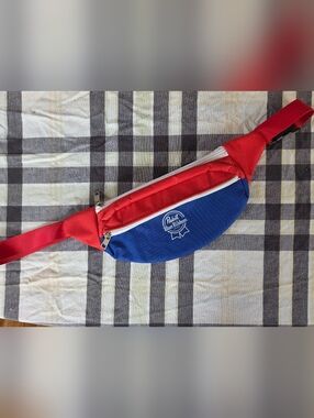 Red & Blue Pabst  Blue Ribbon Waist Bag for Men